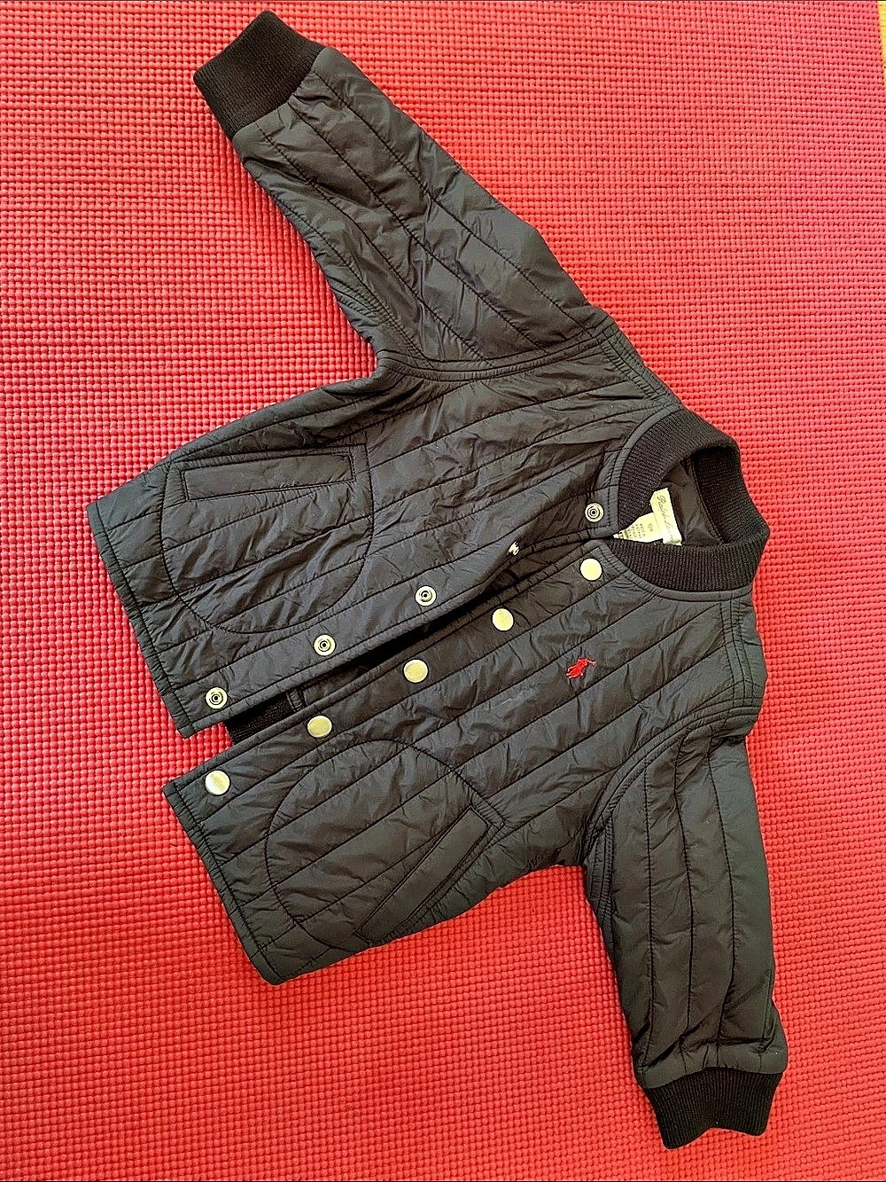 Ralph Lauren Baby Quilted Snap Jacket Navy 18M